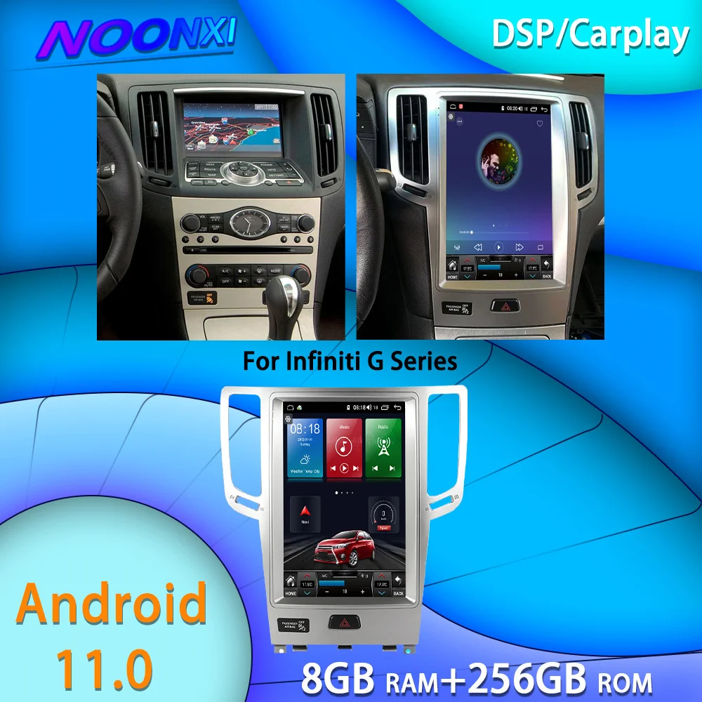 Android11 For Infiniti G Series G35 G25 G37S All In One Car Tesla Screen Audio Intelligent System Radio 2Din Video Players 256GB
Android11 For Infiniti G Series G35 G25 G37S All In One Car Tesla Screen Audio Intelligent System Radio 2Din Video Players 256GB