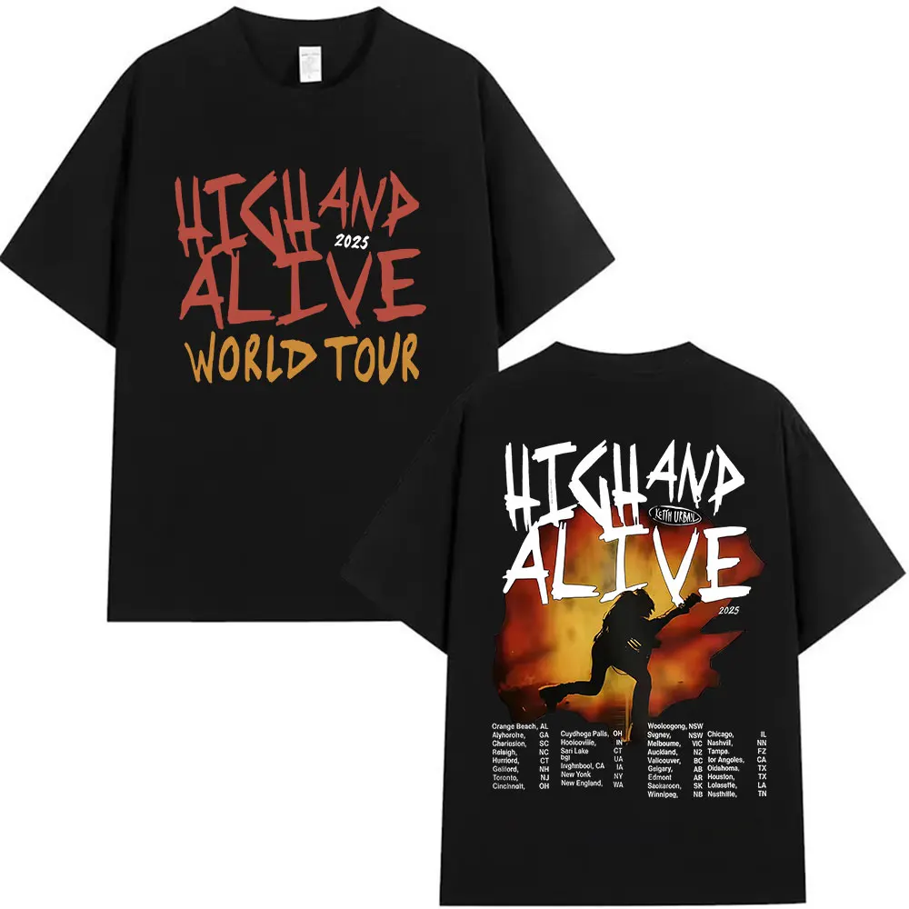 Винтажная футболка Keith Urban High and Alive World Tour 2025, мужская хлопковая футболка в стиле хип-хоп с короткими рукавами, подарок для фанатов, уличная одежда
Винтажная футболка Keith Urban High and Alive World Tour 2025, мужская хлопковая футболка в стиле хип-хоп с короткими рукавами, подарок для фанатов, уличная одежда