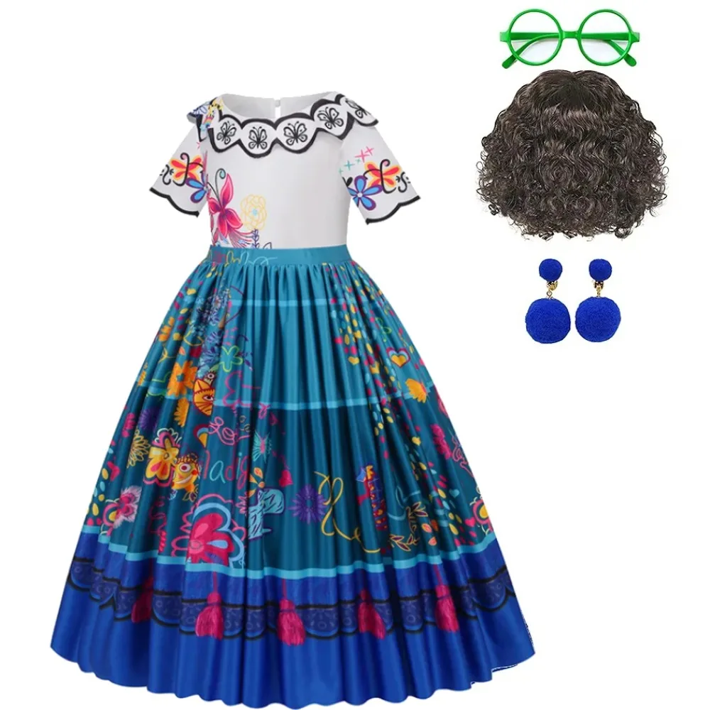 Girls Costume Charm Princess Dress Wig Glasses Earrings Kids Magic House Cosplay Carnival Birthday Party Christmas Clothing
Girls Costume Charm Princess Dress Wig Glasses Earrings Kids Magic House Cosplay Carnival Birthday Party Christmas Clothing