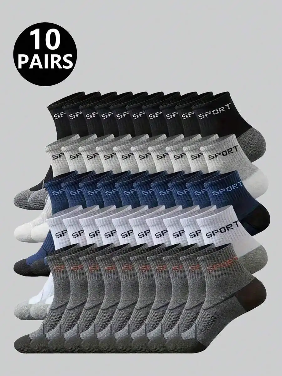 10 Pairs Mens Sport Socks Comfortable Soft Breathable Athletic Running Casual Socks
10 Pairs Mens Sport Socks Comfortable Soft Breathable Athletic Running Casual Socks
