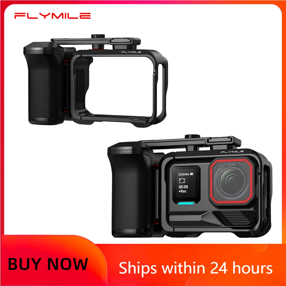 Flymile Camera Grip Black Photography Handle Kit for Insta360 Ace Pro 2 Cage with Shutter Button Accessories
Flymile Camera Grip Black Photography Handle Kit for Insta360 Ace Pro 2 Cage with Shutter Button Accessories