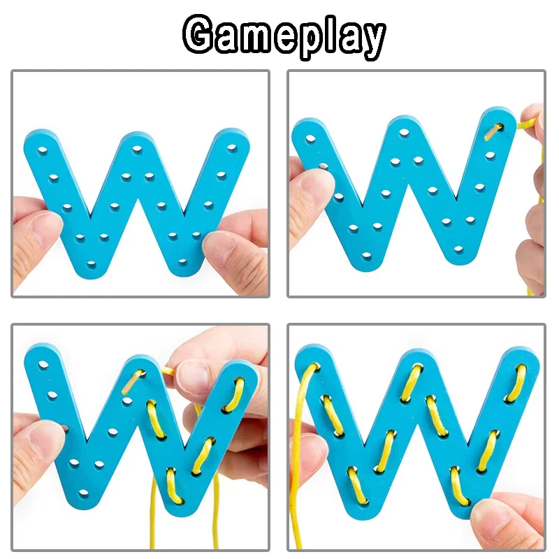 Wooden Number Letter Rope Game Early Education Cognitive Handmade Rope Letter Educational Toys Hand Eye Coordination Training
Wooden Number Letter Rope Game Early Education Cognitive Handmade Rope Letter Educational Toys Hand Eye Coordination Training