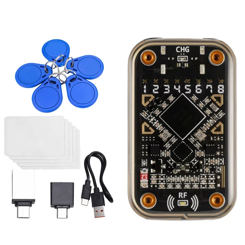 Эмулятор смарт-карт Chameleon Ultra, RFID-считыватель смарт-чипов + брелок 5XUID, совместимая с картой 5XCUID для чтения NFC
Эмулятор смарт-карт Chameleon Ultra, RFID-считыватель смарт-чипов + брелок 5XUID, совместимая с картой 5XCUID для чтения NFC