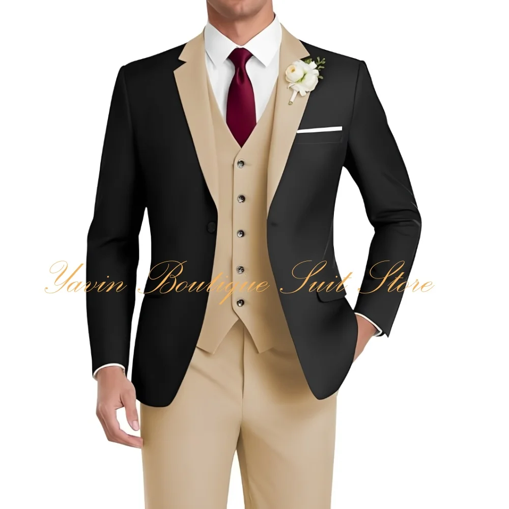 Classic Men's Suits 3 Piece Wedding Groomsmen Tuxedo Business Suit Slim Fit Blazer Jacket Vest and Pants Suit Set
Classic Men's Suits 3 Piece Wedding Groomsmen Tuxedo Business Suit Slim Fit Blazer Jacket Vest and Pants Suit Set