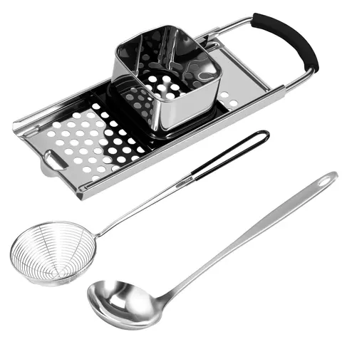 1/3Pc Noodle Maker Stainless Steel Spaetzle Noodle Maker Ergonomic Efficient Noodle Press Detachable Spaetzle Press Cooking Tool