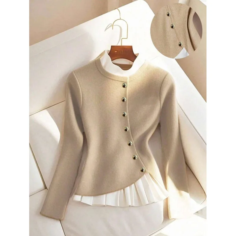 Knitted Pleated Sweater Women's plus Size Inner Wear Fleece Sleeve Long Winter Fashion Ladies' Knitwear Gored Skirt Sweater
Knitted Pleated Sweater Women's plus Size Inner Wear Fleece Sleeve Long Winter Fashion Ladies' Knitwear Gored Skirt Sweater