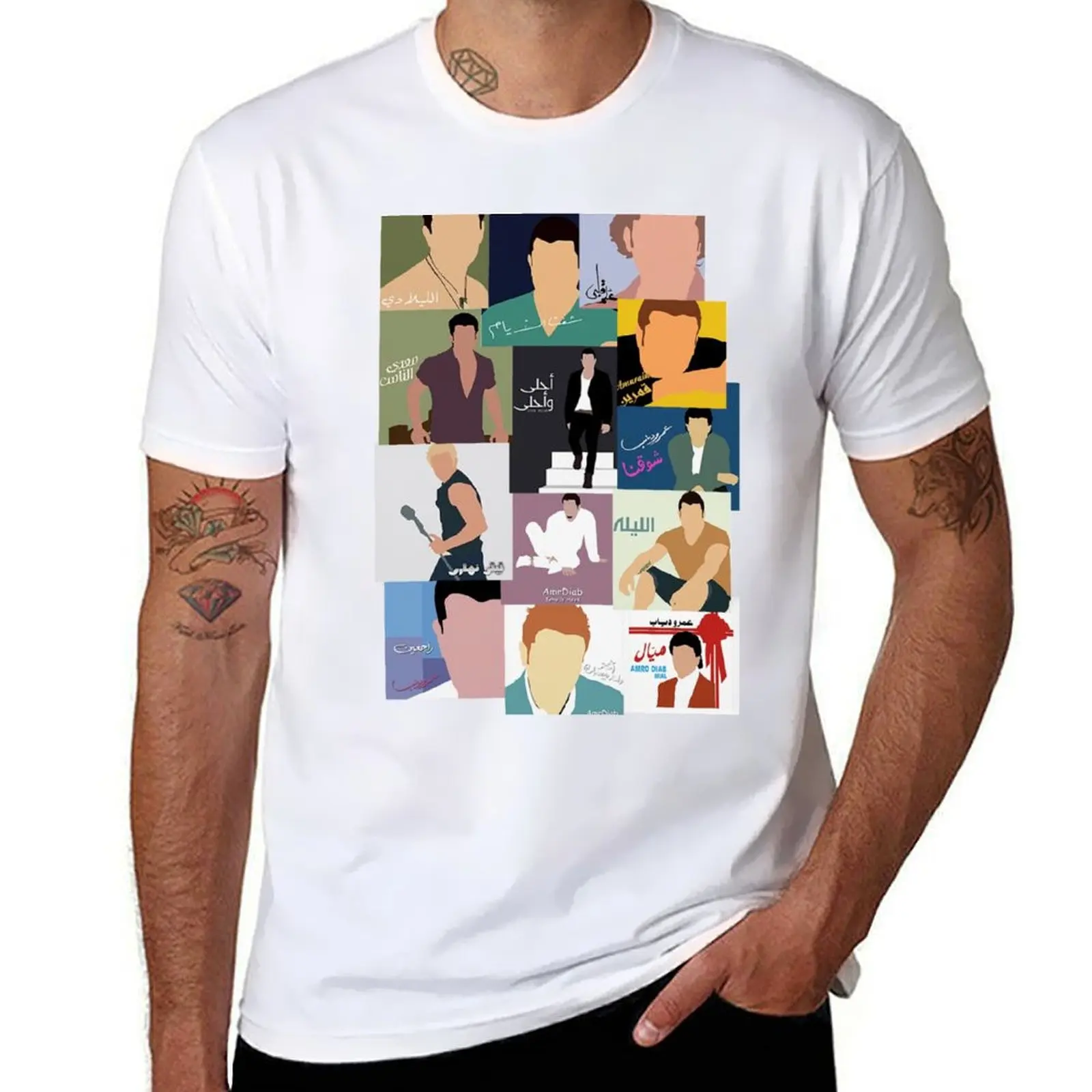 Amr Diab Albums Collection T-Shirt Casual Fashion Short Sleeve Cotton T-Shirt
Amr Diab Albums Collection T-Shirt Casual Fashion Short Sleeve Cotton T-Shirt