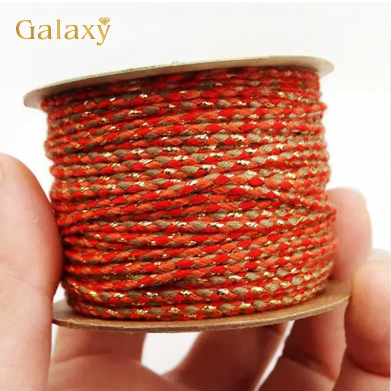 20 meters 2mm Three-color Four-Strand Braided Gold Line 100% Cotton Cord Rope Chinese Knot Macrame Cord Rope For Jewelry Making
20 meters 2mm Three-color Four-Strand Braided Gold Line 100% Cotton Cord Rope Chinese Knot Macrame Cord Rope For Jewelry Making