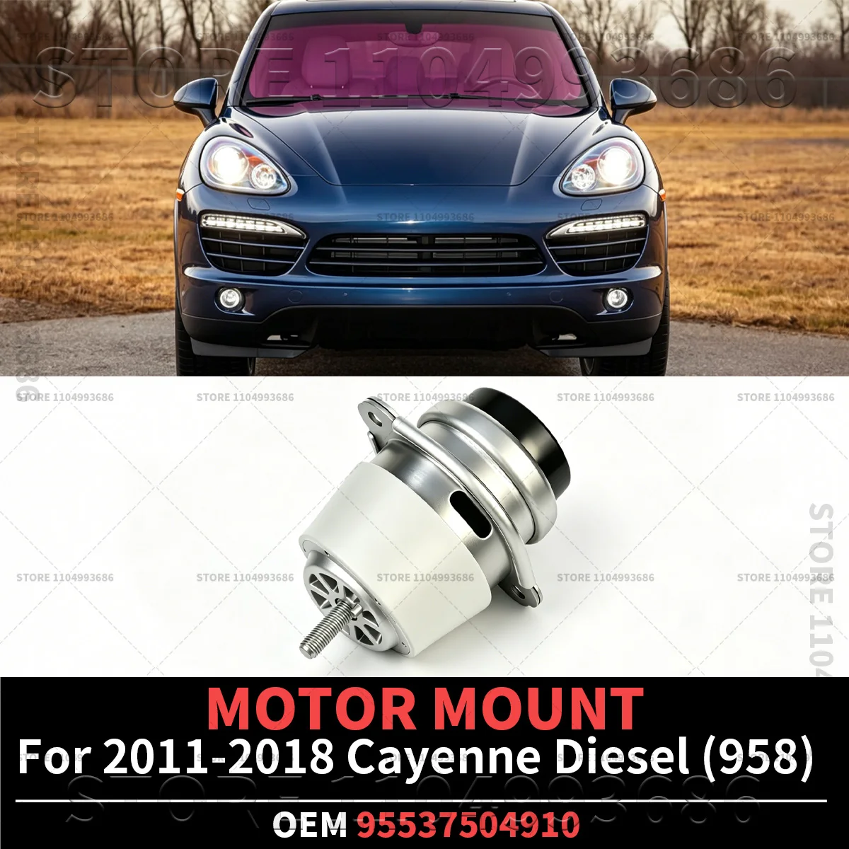 For Porsche 2011 2012 2013 2014 2015 2016 2017 2018 Cayenne Diesel (958 92A) Engine MOTOR MOUNT OEM 95537504910 7L8199131F
For Porsche 2011 2012 2013 2014 2015 2016 2017 2018 Cayenne Diesel (958 92A) Engine MOTOR MOUNT OEM 95537504910 7L8199131F