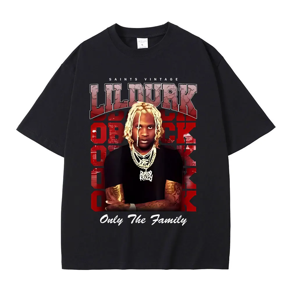 Rapper Saints Vintage Lil Durk Only The Family T Shirts Men's Fashion Vintage T-shirt Men Women Hip Hop Rap Oversized T-shirts
Rapper Saints Vintage Lil Durk Only The Family T Shirts Men's Fashion Vintage T-shirt Men Women Hip Hop Rap Oversized T-shirts