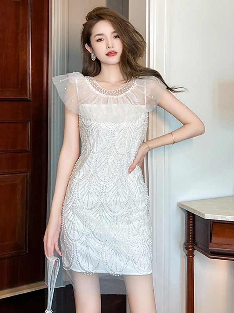 Летнее вечернее короткое платье для женщин, элегантное шикарное блестящее Сетчатое облегающее мини-платье с блестками и коротким рукавом, женское платье на день рождения
Летнее вечернее короткое платье для женщин, элегантное шикарное блестящее Сетчатое облегающее мини-платье с блестками и коротким рукавом, женское платье на день рождения