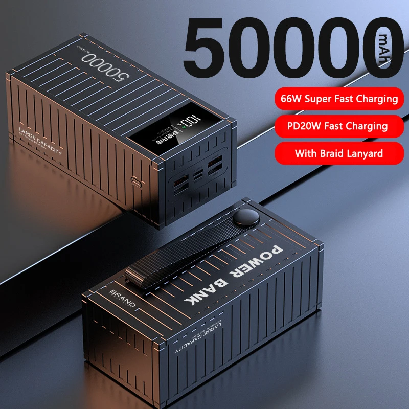 Power Bank 50000mAh with 4 USB 66W Fast Charging Powerbank External Battery Pack for iPhone 15 X Samsung Huawei Xiaomi Poverbank
Power Bank 50000mAh with 4 USB 66W Fast Charging Powerbank External Battery Pack for iPhone 15 X Samsung Huawei Xiaomi Poverbank