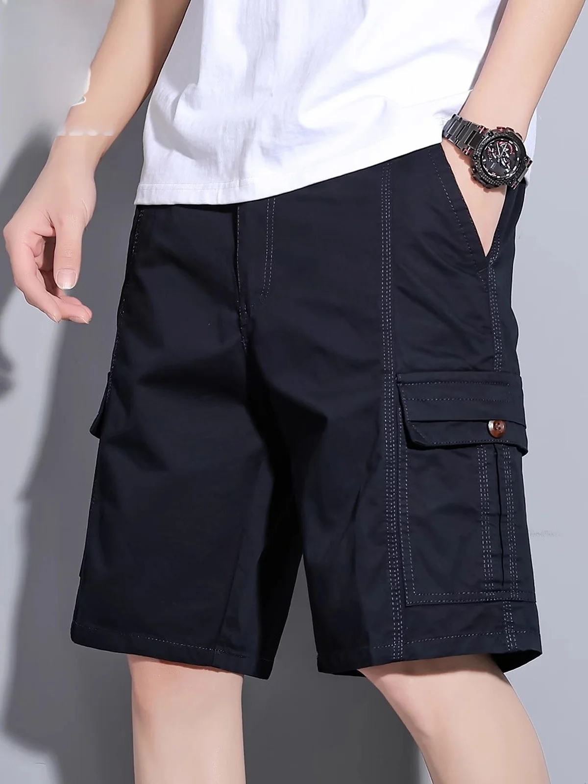 Мужские повседневные хлопковые шорты, летние свободные спортивные брюки прямого кроя, длиной до колена, молодежные, модные, немнущиеся
Мужские повседневные хлопковые шорты, летние свободные спортивные брюки прямого кроя, длиной до колена, молодежные, модные, немнущиеся