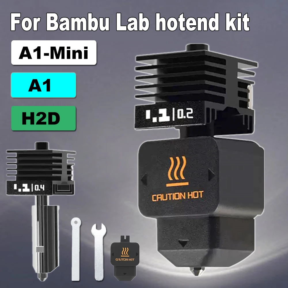 Для Bambu Lab H2D/A1/A1 Mini Hot End Kit аксессуары для 3D-печати сопло из закаленной стали 0,8/0,6/0,4/0,2 мм комплект сборки Hotend
Для Bambu Lab H2D/A1/A1 Mini Hot End Kit аксессуары для 3D-печати сопло из закаленной стали 0,8/0,6/0,4/0,2 мм комплект сборки Hotend