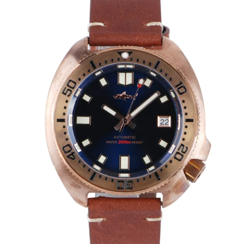Heimdallr Men Automatic Watch Bronze 45mm Turtle Mechanical Wristwatch Diver 20Bar Waterproof C3 Luminous NH35 Sapphire Mirror
Heimdallr Men Automatic Watch Bronze 45mm Turtle Mechanical Wristwatch Diver 20Bar Waterproof C3 Luminous NH35 Sapphire Mirror