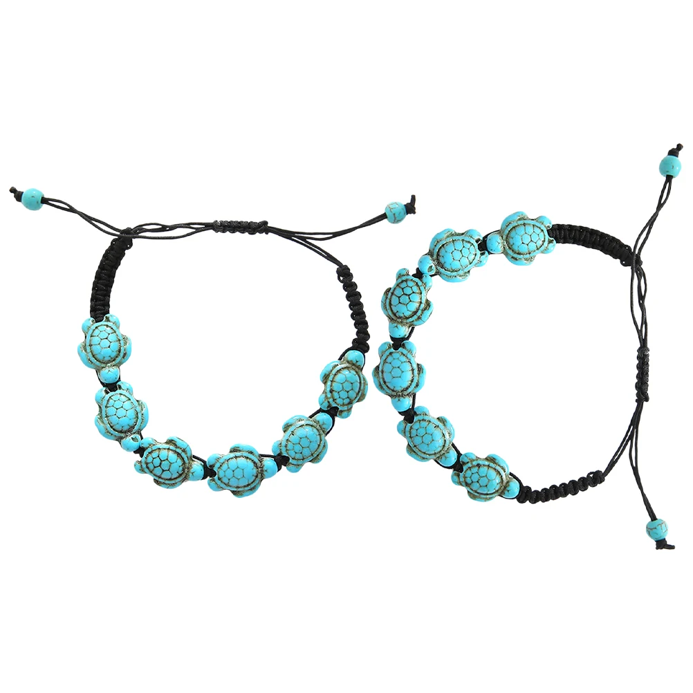 2pcs Turtle Turquoise Woven Bracelets Exquisite Wrist Bracelet for Women Fashion Jewelry Delicate Bracelet Decorative
2pcs Turtle Turquoise Woven Bracelets Exquisite Wrist Bracelet for Women Fashion Jewelry Delicate Bracelet Decorative