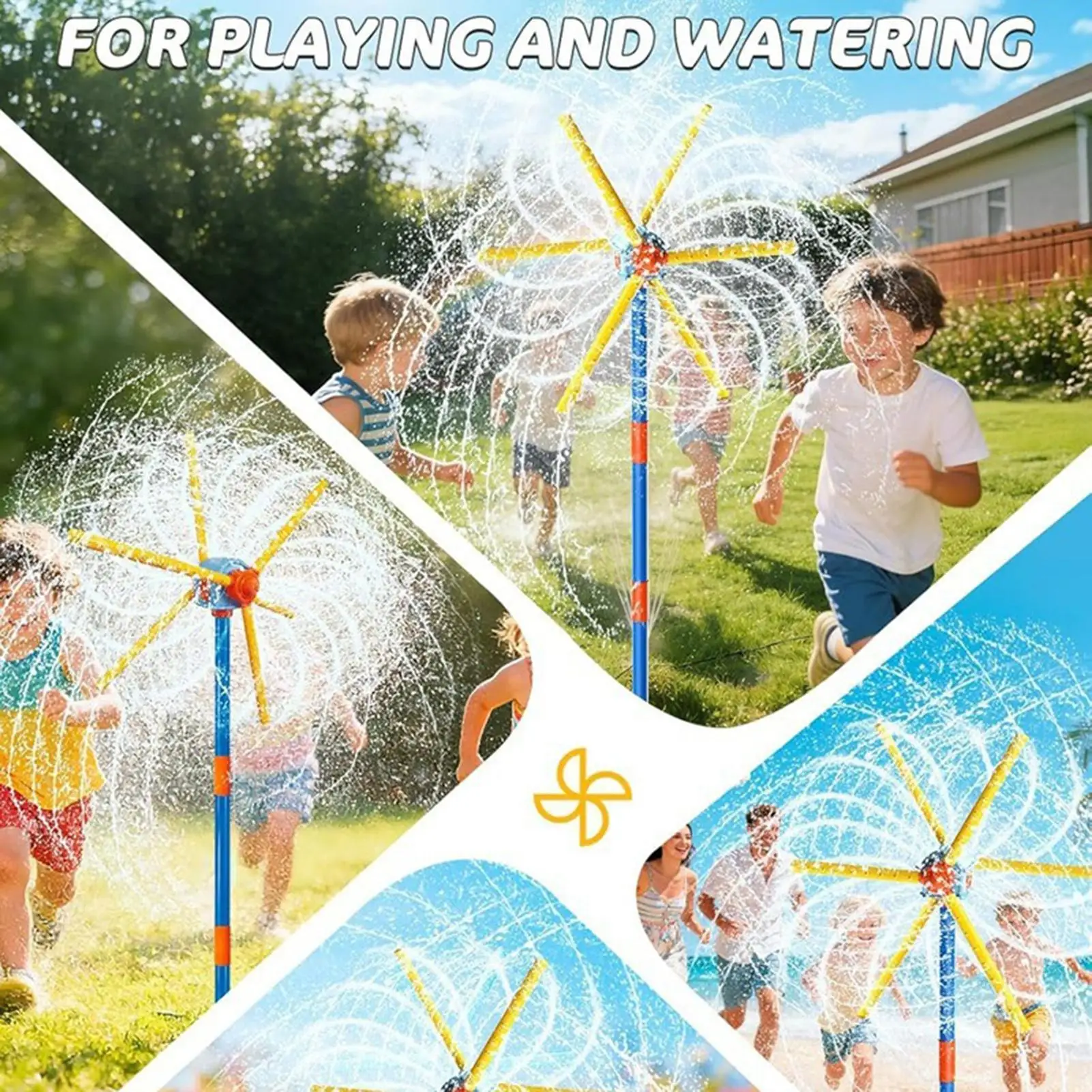 Outdoor Water Play Sprinklers Windmill Fun Sprinkler With 54-nozzle Spring Outdoor Toys For Summer Backyard Yard Garden Park
Outdoor Water Play Sprinklers Windmill Fun Sprinkler With 54-nozzle Spring Outdoor Toys For Summer Backyard Yard Garden Park
