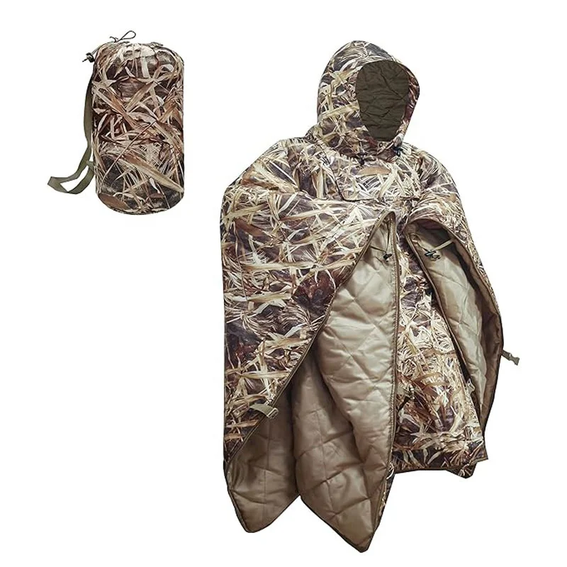 Camouflage Insulated Poncho with Hood-Convertible Wearable Sleeping Bag for Duck/Deer Hunting Fishing Camping & Outdoor Sports
Camouflage Insulated Poncho with Hood-Convertible Wearable Sleeping Bag for Duck/Deer Hunting Fishing Camping & Outdoor Sports