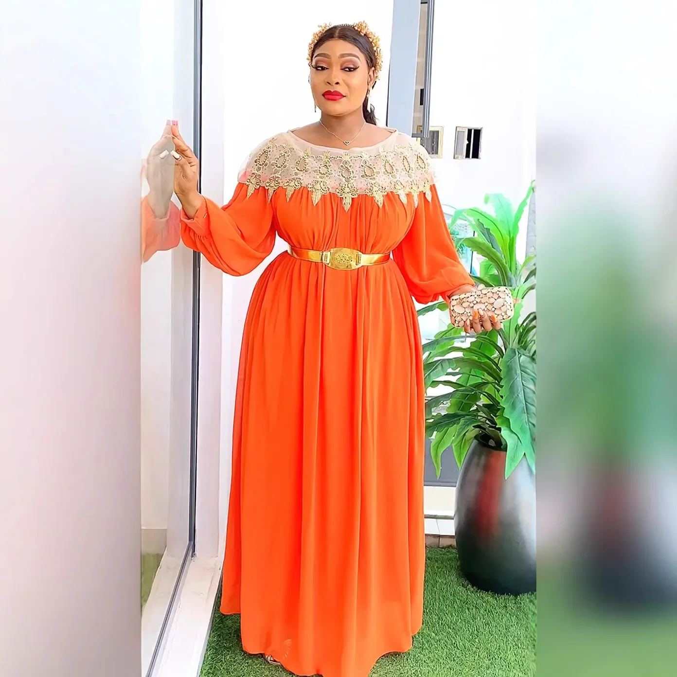 African Party Dresses for Women 2024 Plus Size Long Sleeve Evening Gown Elegant Turkey Muslim Chiffon Maxi Dress Robe
African Party Dresses for Women 2024 Plus Size Long Sleeve Evening Gown Elegant Turkey Muslim Chiffon Maxi Dress Robe