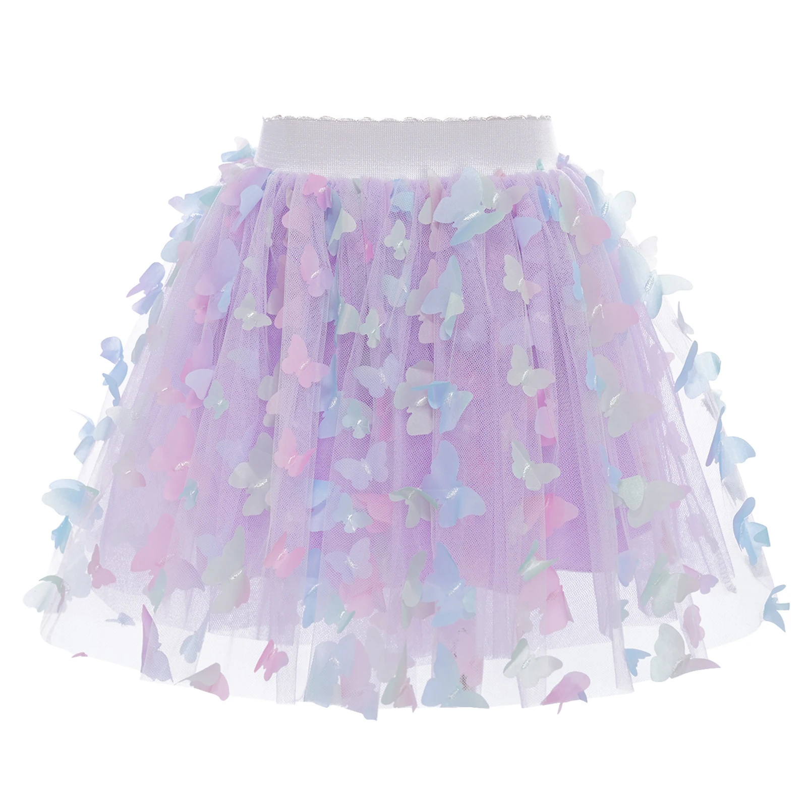 Cute Butterfly/Flower Girls Skirts Birthday Party Princess Skirts Kids Elastic Waistband Ruffled Tulle Skirt with Soft Lining 
Cute Butterfly/Flower Girls Skirts Birthday Party Princess Skirts Kids Elastic Waistband Ruffled Tulle Skirt with Soft Lining