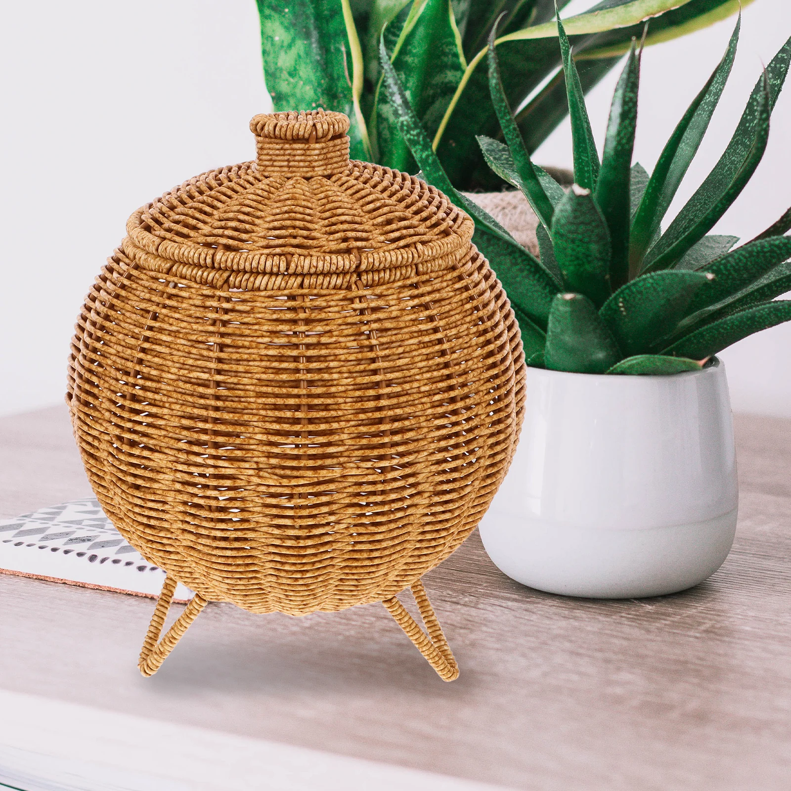 Snack Storage Box Baskets Bedroom Organizer Desktop Indoor PP Rattan Decorative Woven Basket Storage Sundries Box Table 
Snack Storage Box Baskets Bedroom Organizer Desktop Indoor PP Rattan Decorative Woven Basket Storage Sundries Box Table