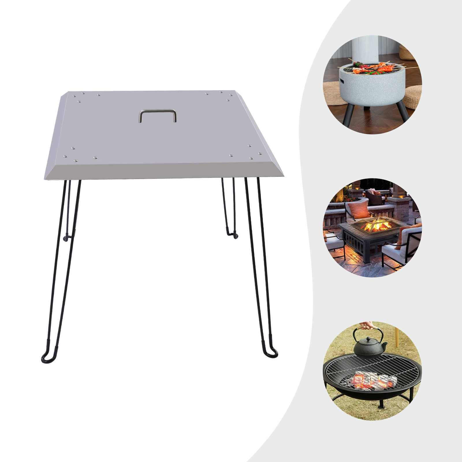 Fire Pit Heat Deflector Outdoor Fire Pit Cover Stainless Steel Shield 26''X26'' Foldable Fireplace Heat Diverter Plate Durable
Fire Pit Heat Deflector Outdoor Fire Pit Cover Stainless Steel Shield 26''X26'' Foldable Fireplace Heat Diverter Plate Durable