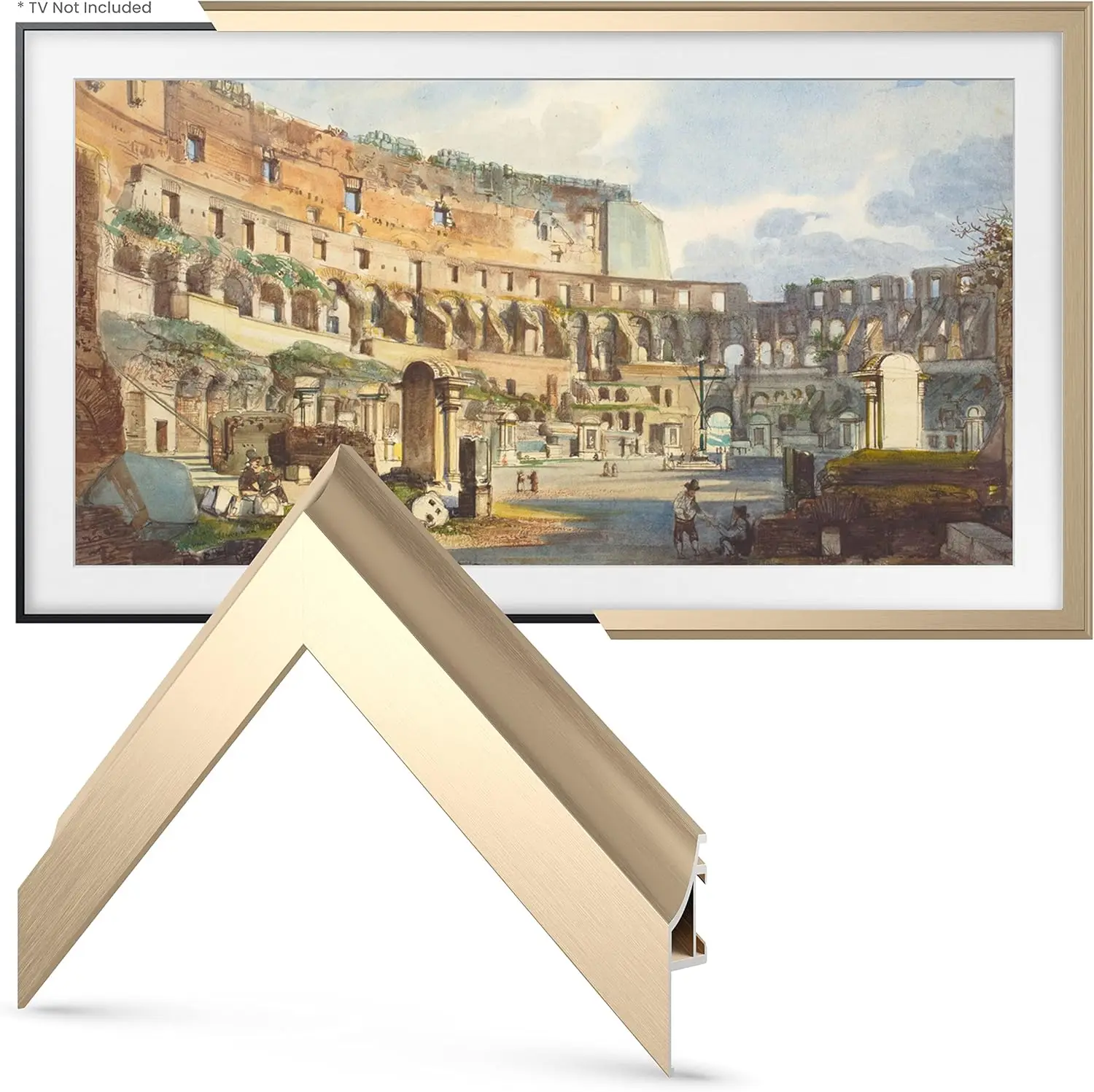 Рамки для телевизора Deco Alloy Scoop — безель из бледно-золотой, совместимые с Samsung The Frame TV (55 дюймов, подходят для телевизора с рамкой 2021–2024 гг.)
Рамки для телевизора Deco Alloy Scoop — безель из бледно-золотой, совместимые с Samsung The Frame TV (55 дюймов, подходят для телевизора с рамкой 2021–2024 гг.)