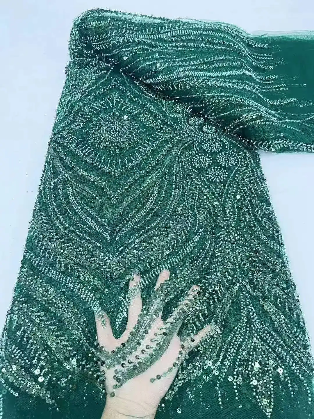 Nigerian Heavy Handmade Beads Tulle Lace Fabric 2025 African Luxury Sequins Lace Fabric For Women Evening Cloth Dresses
Nigerian Heavy Handmade Beads Tulle Lace Fabric 2025 African Luxury Sequins Lace Fabric For Women Evening Cloth Dresses