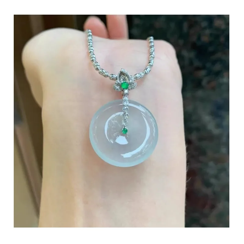 Jade Safety Buckle Pendant Button Head Inlaid with Emerald Petals Universal Buckle Buddha Pendant Jade Buckle Clip Accessories
Jade Safety Buckle Pendant Button Head Inlaid with Emerald Petals Universal Buckle Buddha Pendant Jade Buckle Clip Accessories