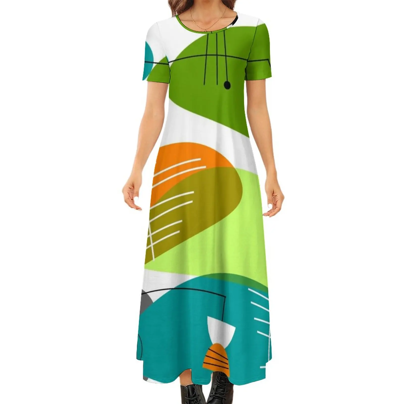 Mid-century modern ovals Round Neck Short Sleeve Dress women"s evening dresses clothing women summer 2024
Mid-century modern ovals Round Neck Short Sleeve Dress women"s evening dresses clothing women summer 2024