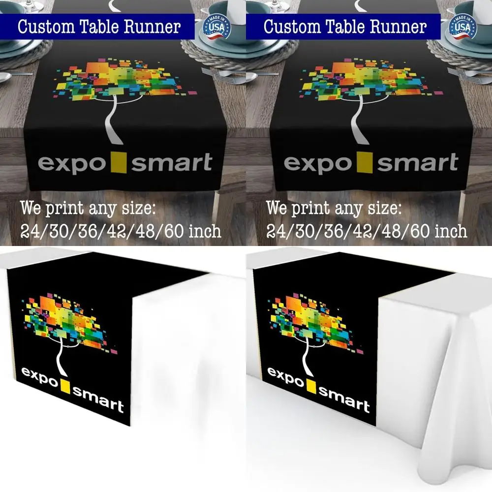 Next-Day Shipment, USA-Made 60x72 Inch Table Runner with Custom Logo for Events, Personalized Kitchen & Business Use
Next-Day Shipment, USA-Made 60x72 Inch Table Runner with Custom Logo for Events, Personalized Kitchen & Business Use