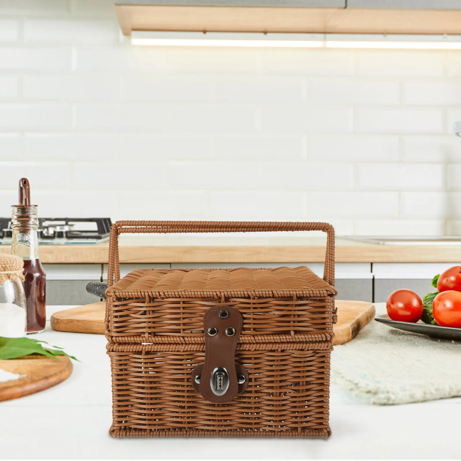 Hand-Woven Picnic Basket Portable Egg Storage Holder Durable Woven Basket Handle Rustic Fruit Clothes Storage Box
Hand-Woven Picnic Basket Portable Egg Storage Holder Durable Woven Basket Handle Rustic Fruit Clothes Storage Box