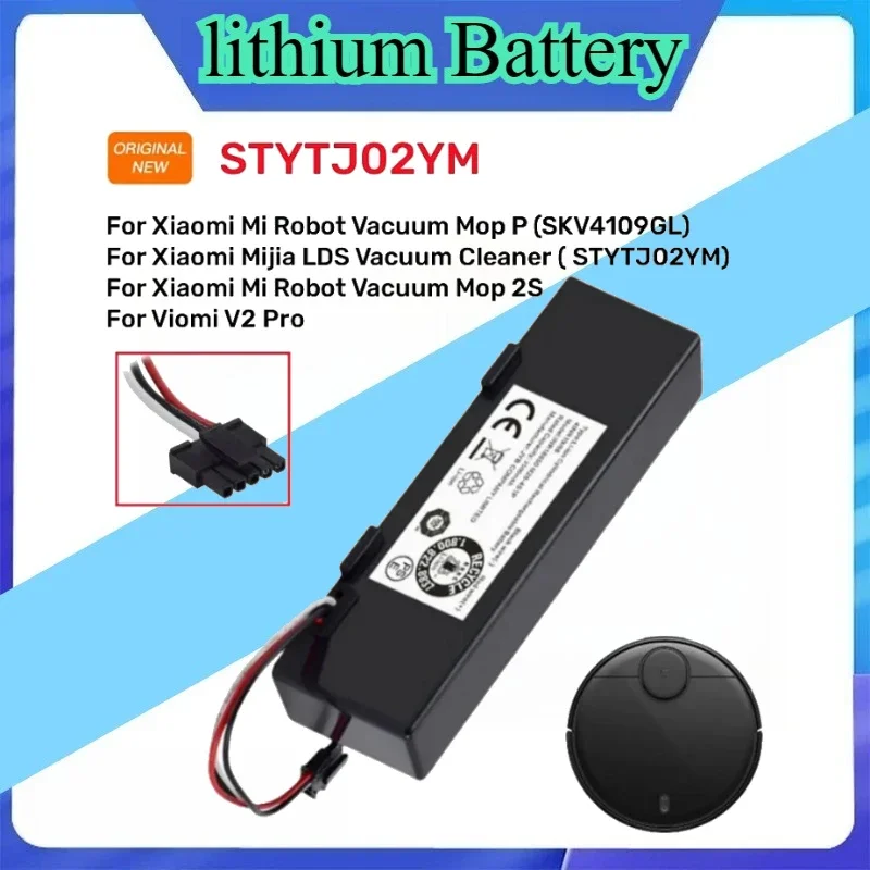 Аккумулятор STYTJ02YM 14.8V для робота-пылесоса Xiaomi Mijia LDS, Mi Robot Vacuum-Mop P, Mi Robot Vacuum-Mop 2S/Haier JX37
Аккумулятор STYTJ02YM 14.8V для робота-пылесоса Xiaomi Mijia LDS, Mi Robot Vacuum-Mop P, Mi Robot Vacuum-Mop 2S/Haier JX37