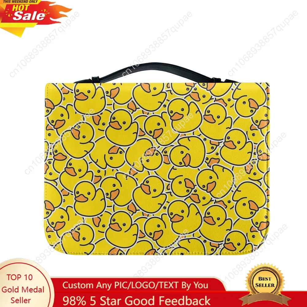 Hot Cartoon Cute Yellow Duck Pattern Bible Bags Gifts Personalized Cover Bible Pack Waterproof Leather Bag Pockets Package Case
Hot Cartoon Cute Yellow Duck Pattern Bible Bags Gifts Personalized Cover Bible Pack Waterproof Leather Bag Pockets Package Case