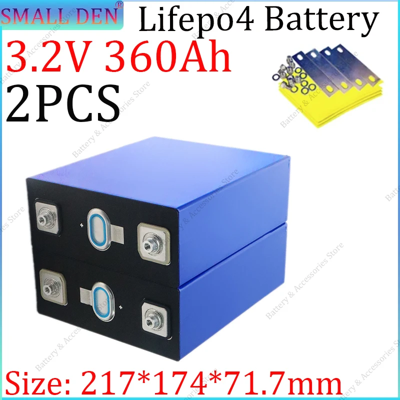New 2PCS 3.2V 360Ah Lifepo4 Battery High Power 2V 24V 36V 48V DIY Suitable for Electric Vehicles Golf Cart RV Solar Inverter
New 2PCS 3.2V 360Ah Lifepo4 Battery High Power 2V 24V 36V 48V DIY Suitable for Electric Vehicles Golf Cart RV Solar Inverter