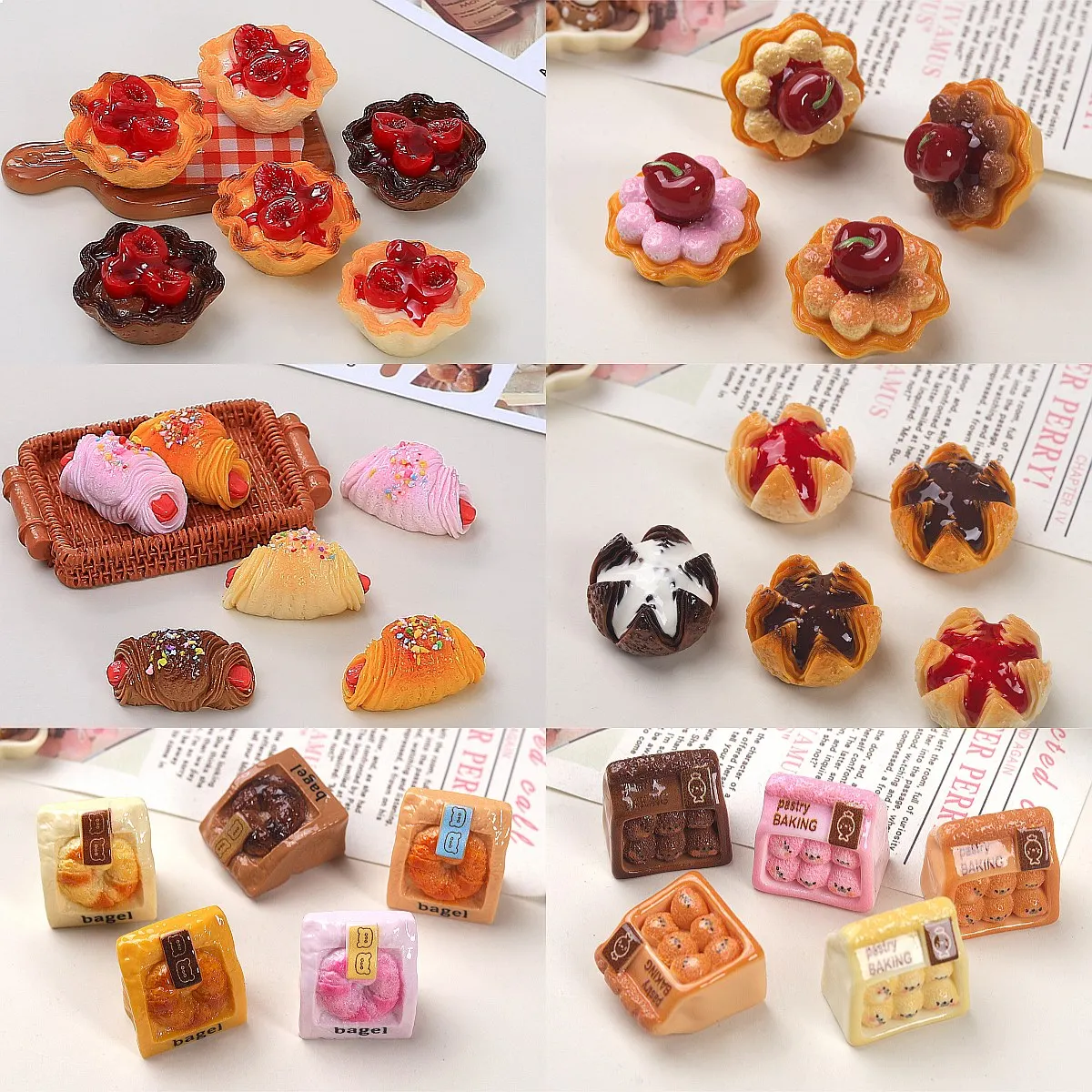 100pcs Kawaii Mini Simulated Bread Cookie Fruit Cake Resin Cabochon DIY Accessories for Keychain Dollhouse Decor Craft
100pcs Kawaii Mini Simulated Bread Cookie Fruit Cake Resin Cabochon DIY Accessories for Keychain Dollhouse Decor Craft