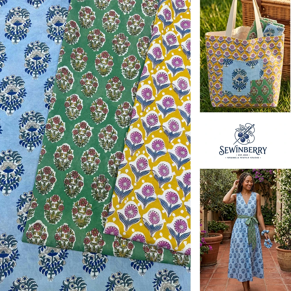 Indian Block Print Cotton Fabric Bohemian Floral Fabric DIY Sewing Fabric for Boho Clothing & Home Decor 100x136cm
Indian Block Print Cotton Fabric Bohemian Floral Fabric DIY Sewing Fabric for Boho Clothing & Home Decor 100x136cm