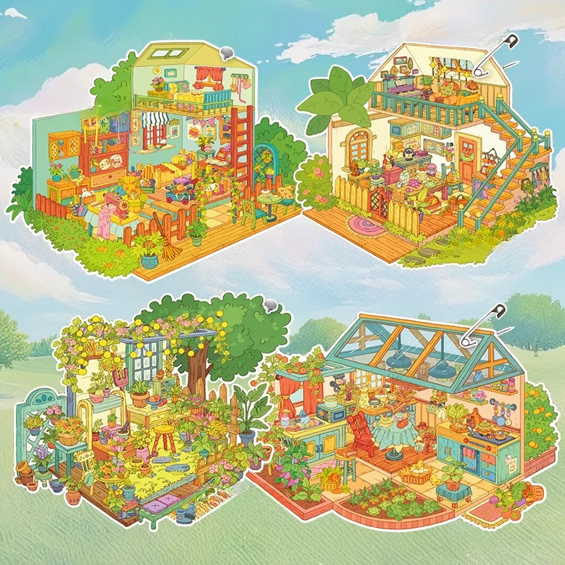 Landscape sticker Flower greenhouse parterre series miniature scene stereo stickers
Landscape sticker Flower greenhouse parterre series miniature scene stereo stickers