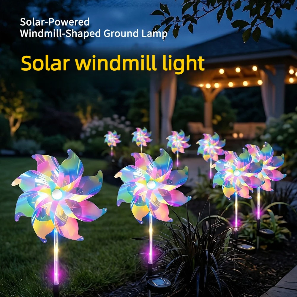 Solar Windmill Garden Lights Outdoor Waterproof RGB Color Changing LED Stake Lamp for Yard Lawn Patio Ambient Pathway Decor
Solar Windmill Garden Lights Outdoor Waterproof RGB Color Changing LED Stake Lamp for Yard Lawn Patio Ambient Pathway Decor