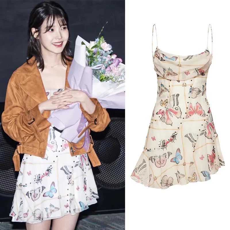 2023 Sexy Y2K Clothes Women Butterfly Suspender Dress Korean Idol Singer Clothing Kpop Jazz Dance Performance Costume JL5796
2023 Sexy Y2K Clothes Women Butterfly Suspender Dress Korean Idol Singer Clothing Kpop Jazz Dance Performance Costume JL5796