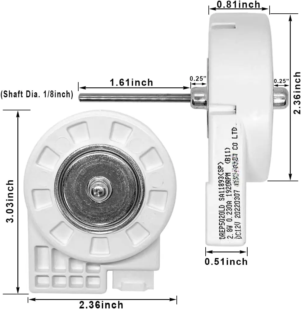 DREP5020LD DA31-00146J Refrigerator Fan Motor Replacement Part for Samsung Refrigerator BLDC 1920 Fridge Evaporator Fan Motor
DREP5020LD DA31-00146J Refrigerator Fan Motor Replacement Part for Samsung Refrigerator BLDC 1920 Fridge Evaporator Fan Motor