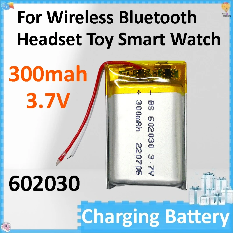 10pcs 3.7V 300mAh 602030 Lithium Battery for Wireless Bluetooth Headset Toy Smart Watch
10pcs 3.7V 300mAh 602030 Lithium Battery for Wireless Bluetooth Headset Toy Smart Watch