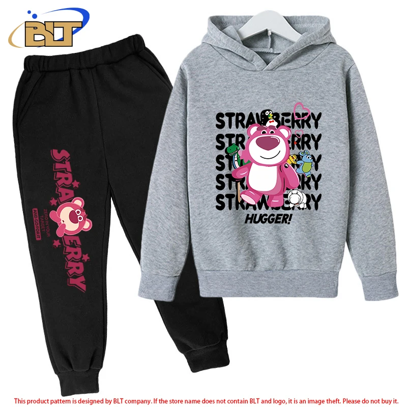 Lotso Bear Children's Fleece Hoodie Set Grey Sports Sweatshirt Pants Two-Piece Set for Boys and Girls
Lotso Bear Children's Fleece Hoodie Set Grey Sports Sweatshirt Pants Two-Piece Set for Boys and Girls