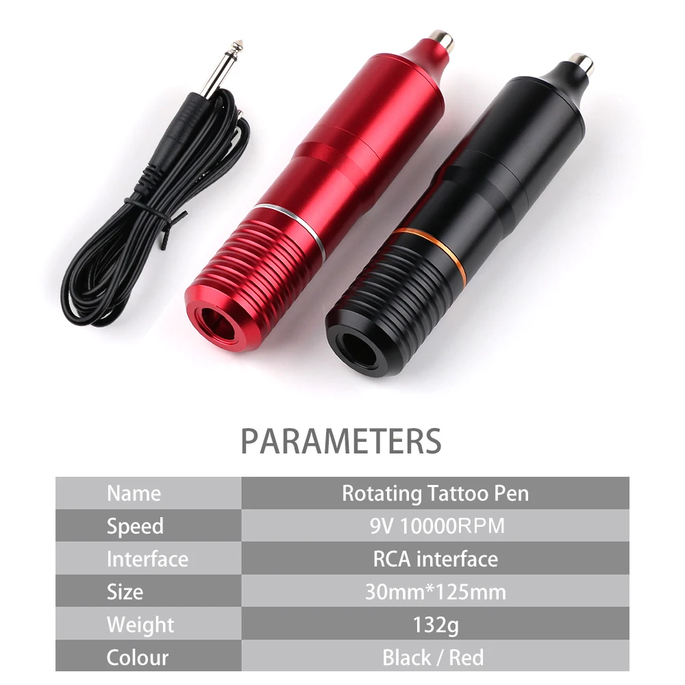 Professional Red/Black Rotary Tattoo Pen RCA Interface Low Noise Tattoo Machine for Permanent Makeup Artist
Professional Red/Black Rotary Tattoo Pen RCA Interface Low Noise Tattoo Machine for Permanent Makeup Artist