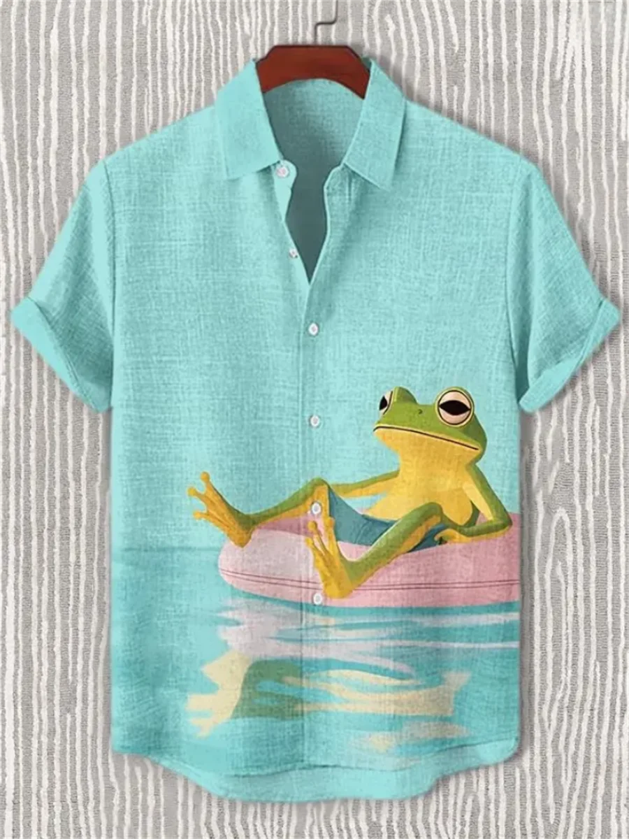 New Hawaiian men's short sleeved linen shirt, button design, digital printing, casual and comfortable, fashionable dressing
New Hawaiian men's short sleeved linen shirt, button design, digital printing, casual and comfortable, fashionable dressing