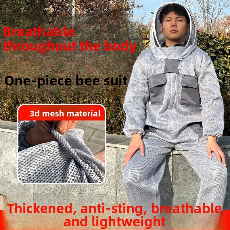 Professional 3D Cotton Beekeeper Suit Thickened Ventilated One-Piece Anti-Bee Suit Full Set for Bee Catching Honey Harvesting
Professional 3D Cotton Beekeeper Suit Thickened Ventilated One-Piece Anti-Bee Suit Full Set for Bee Catching Honey Harvesting