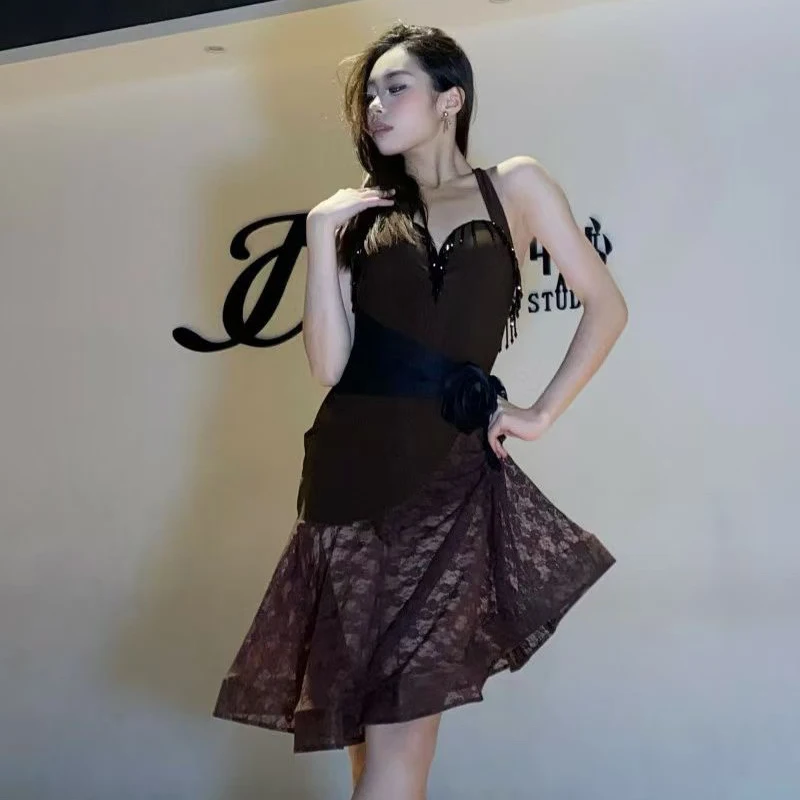 Women Latin Dance Dress Sexy Suspender Fishbone Practice Clothes Female Chacha Rumba Tango Adult Latin Dance Costumes DQS15833
Women Latin Dance Dress Sexy Suspender Fishbone Practice Clothes Female Chacha Rumba Tango Adult Latin Dance Costumes DQS15833