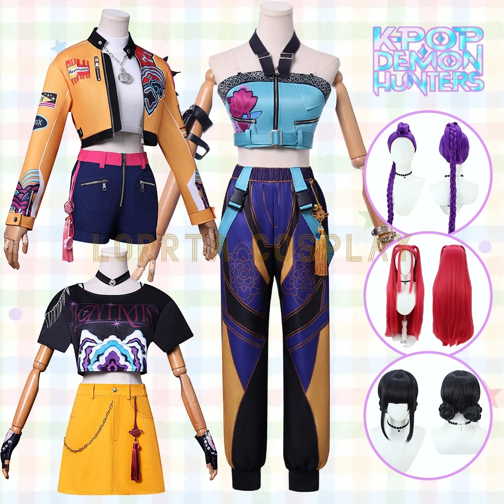 Anime Kpop Mira Rumi Zoey Cosplay Costume Demon Hunters Cosplay Huntrix Wig Women Idol Stage Costume Halloween Uniform Girl Set
Anime Kpop Mira Rumi Zoey Cosplay Costume Demon Hunters Cosplay Huntrix Wig Women Idol Stage Costume Halloween Uniform Girl Set