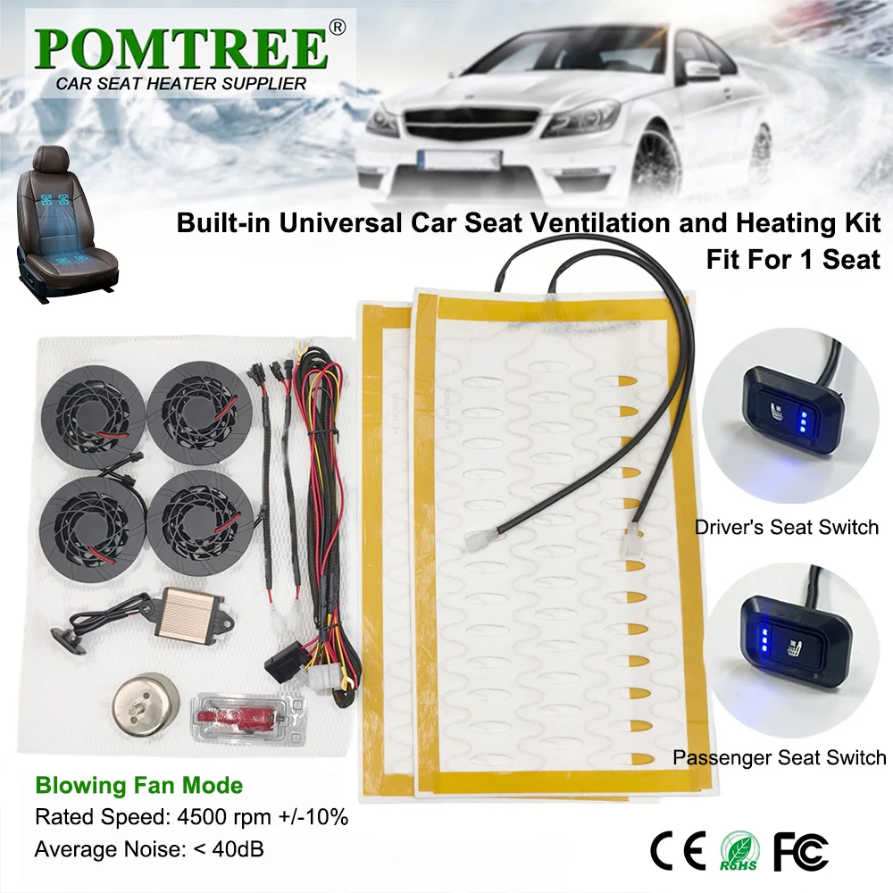 DC12V Universal Built-in Car Seat Heating And Ventilation System Kit Fit 1 Seat,3-level Switch Suitable for Driver or Co Pilot
DC12V Universal Built-in Car Seat Heating And Ventilation System Kit Fit 1 Seat,3-level Switch Suitable for Driver or Co Pilot