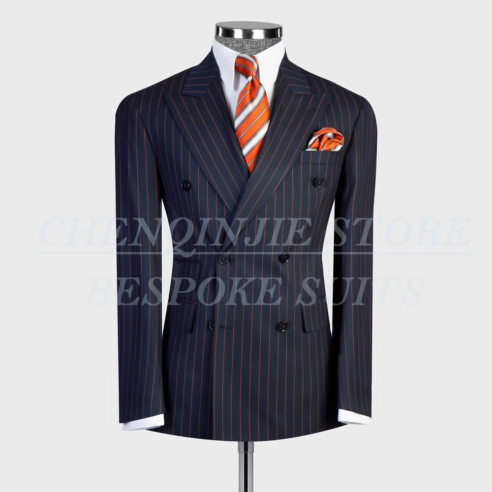 Модные мужские костюмы, двубортный костюм с пиковыми лацканами, приталенный комплект из 2 предметов, куртка и брюки, высококачественная мужская одежда, костюм Homme
Модные мужские костюмы, двубортный костюм с пиковыми лацканами, приталенный комплект из 2 предметов, куртка и брюки, высококачественная мужская одежда, костюм Homme